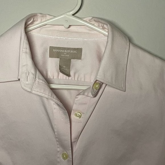 Banana Republic pink button down dress fitted shirt - Picture 6 of 8